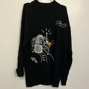 90’s vintage Hip hop oversized sweater by Original Fox the history of Hip Hop XL